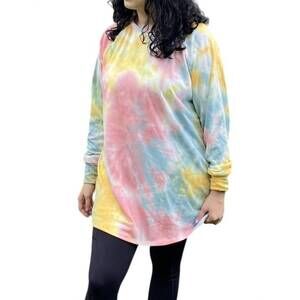 NEW ELLIS tie dye raglan tunic in coral